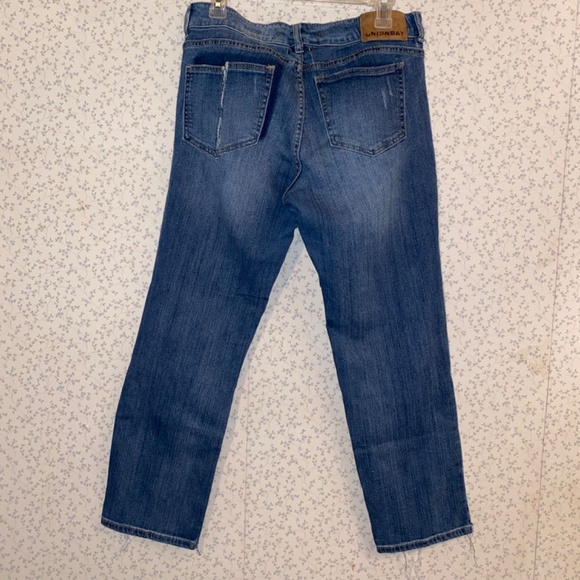 Unionbay Size 11 Denim Stitch Work Patch Denim Jeans - Picture 4 of 10